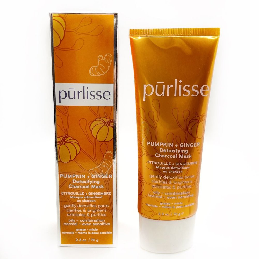 PURLISSE Pumpkin + Ginger Detoxifying Charcoal Mask NIB Full Size Sealed